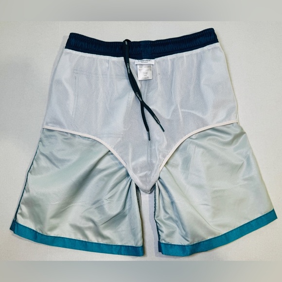 Calvin Klein CK Men’s Swimwear Beach Shorts/Trunks Blue Atlantic Us Size M - Picture 12 of 15